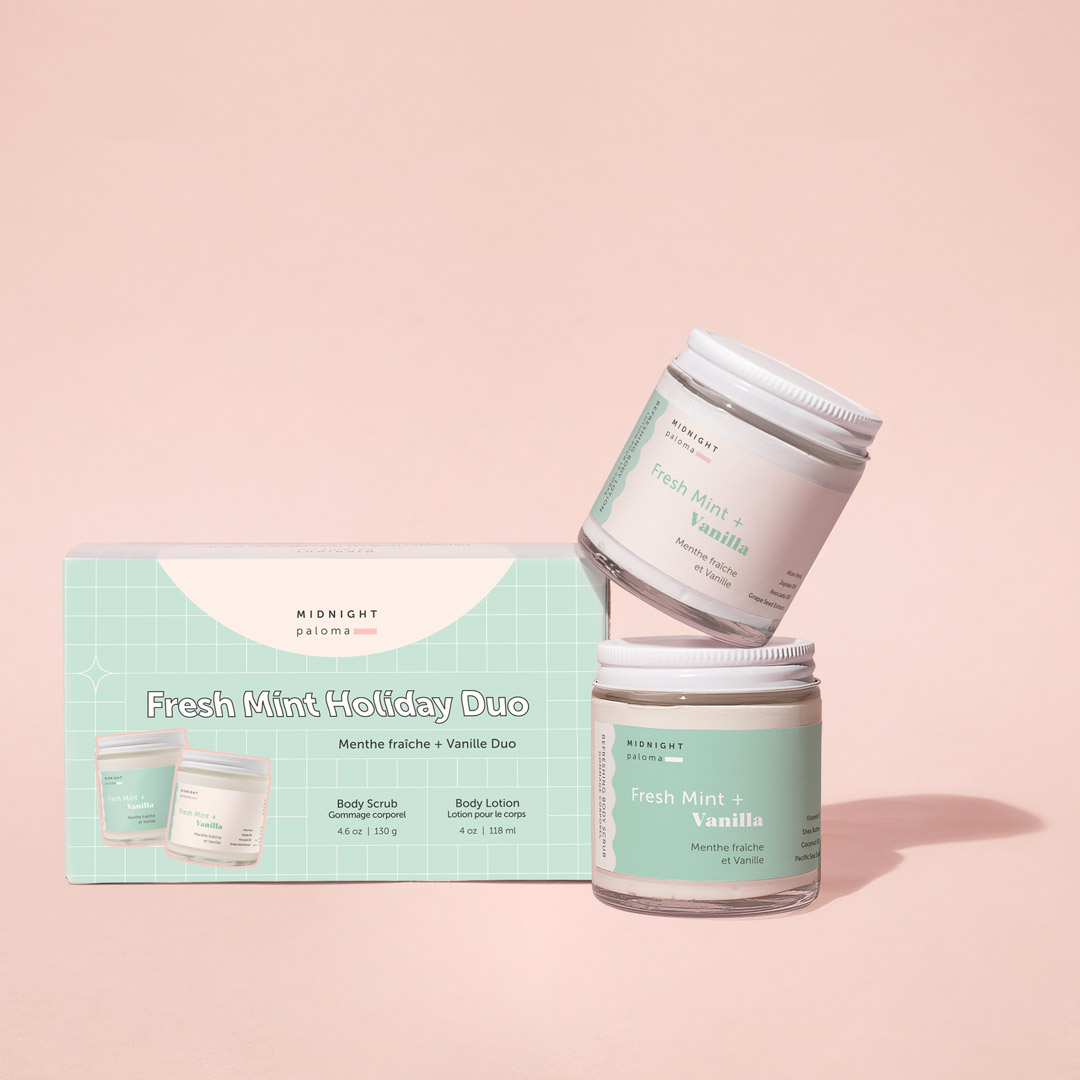 Danielle Gracioso Graphic Designer Vancouver BC Canada – Fresh Mint holiday Duo Midnight Paloma - Danielle Gracioso, Graphic Designer.