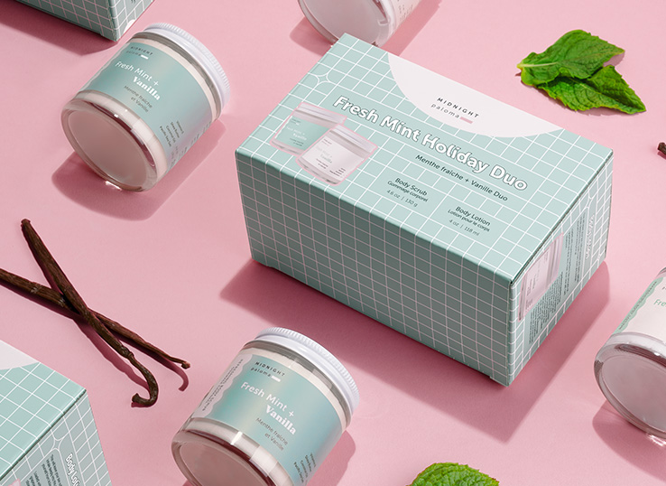 Danielle Gracioso Graphic Designer Vancouver BC Canada – Fresh Mint Duo Packaging for Midnight Paloma