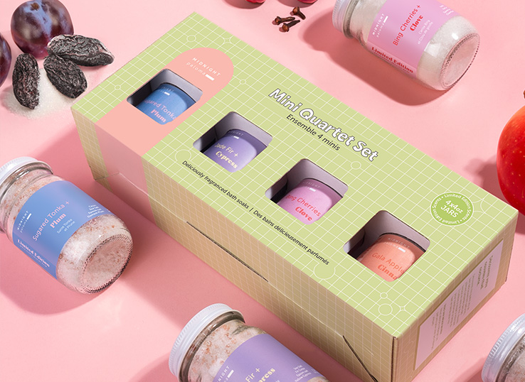 Danielle Gracioso Graphic Designer Vancouver BC Canada – Mini Quartet Set Packaging for Midnight Paloma
