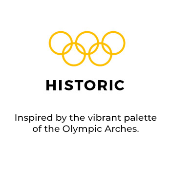 Danielle Gracioso Graphic Designer Vancouver BC Canada – Memorial Projeto Esporte Historic: Inspired by the vibrant palette of the Olympic Arches.