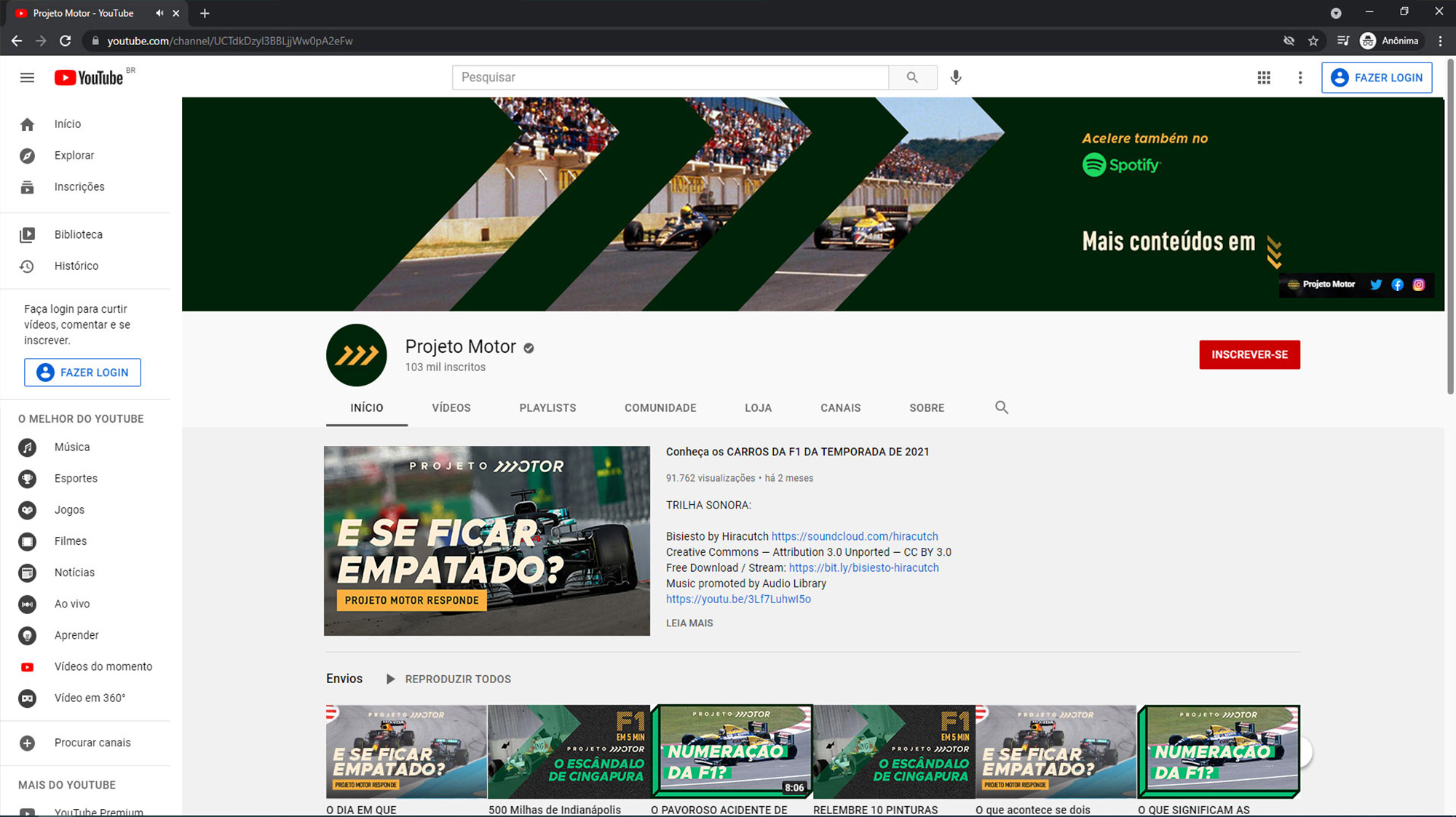 Projeto Motor Cover Youtube